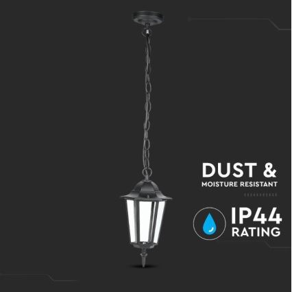 Candelabro suspenso exterior 1xE27/40W/230V IP44 preto