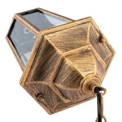 Candelabro suspenso exterior 1xE27/60W/230V dourado IP44