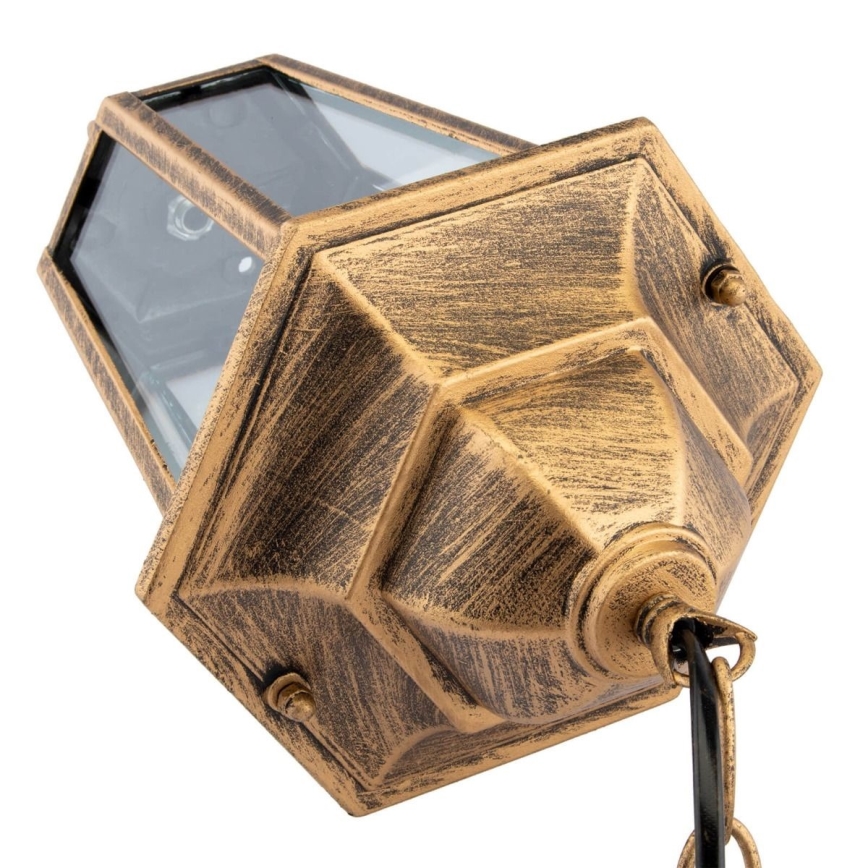 Candelabro suspenso exterior 1xE27/60W/230V dourado IP44