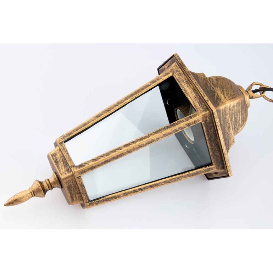 Candelabro suspenso exterior 1xE27/60W/230V dourado IP44