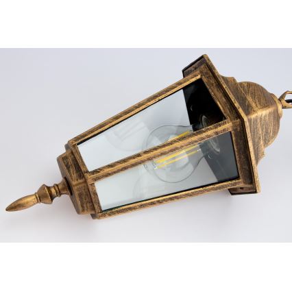 Candelabro suspenso exterior 1xE27/60W/230V dourado IP44