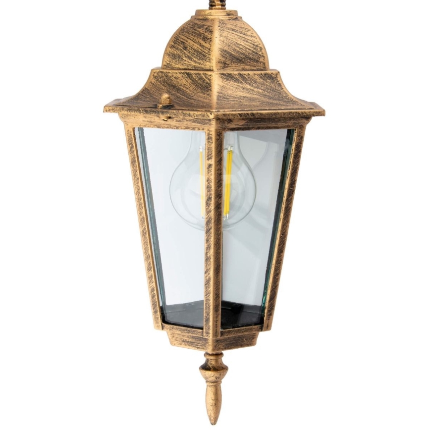 Candelabro suspenso exterior 1xE27/60W/230V dourado IP44