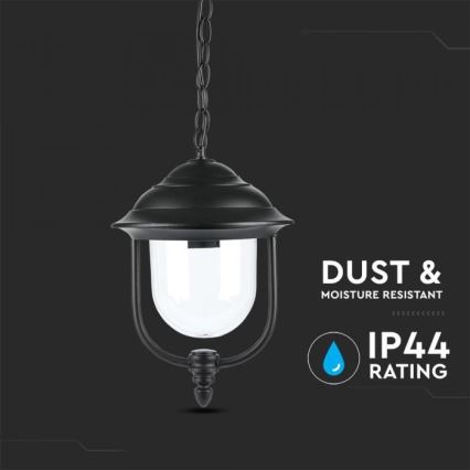 Candelabro suspenso exterior 1xE27/60W/230V IP44 preto