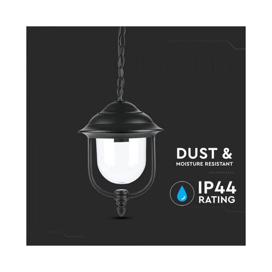 Candelabro suspenso exterior 1xE27/60W/230V IP44 preto