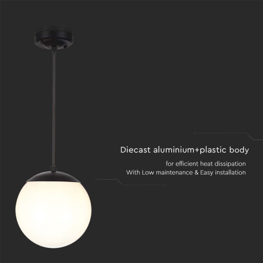Candelabro suspenso exterior 1xE27/60W/230V IP44 preto