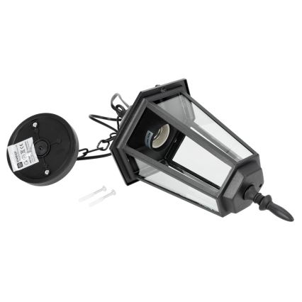 Candelabro suspenso exterior 1xE27/60W/230V preto