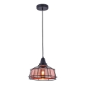 Candelabro suspenso FACTORY 1xE27/11W/230V rosa dourada/preto