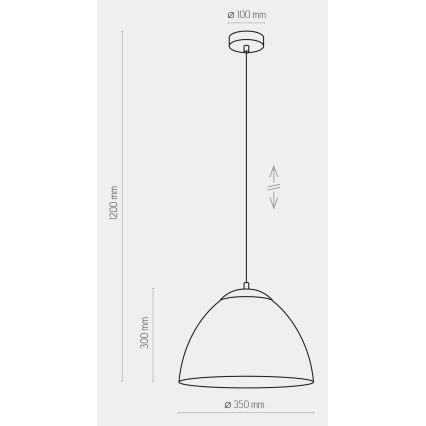 Candelabro suspenso FARO 1xE27/60W/230V cinzento