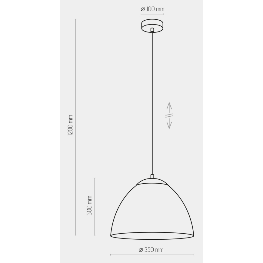 Candelabro suspenso FARO 1xE27/60W/230V cinzento