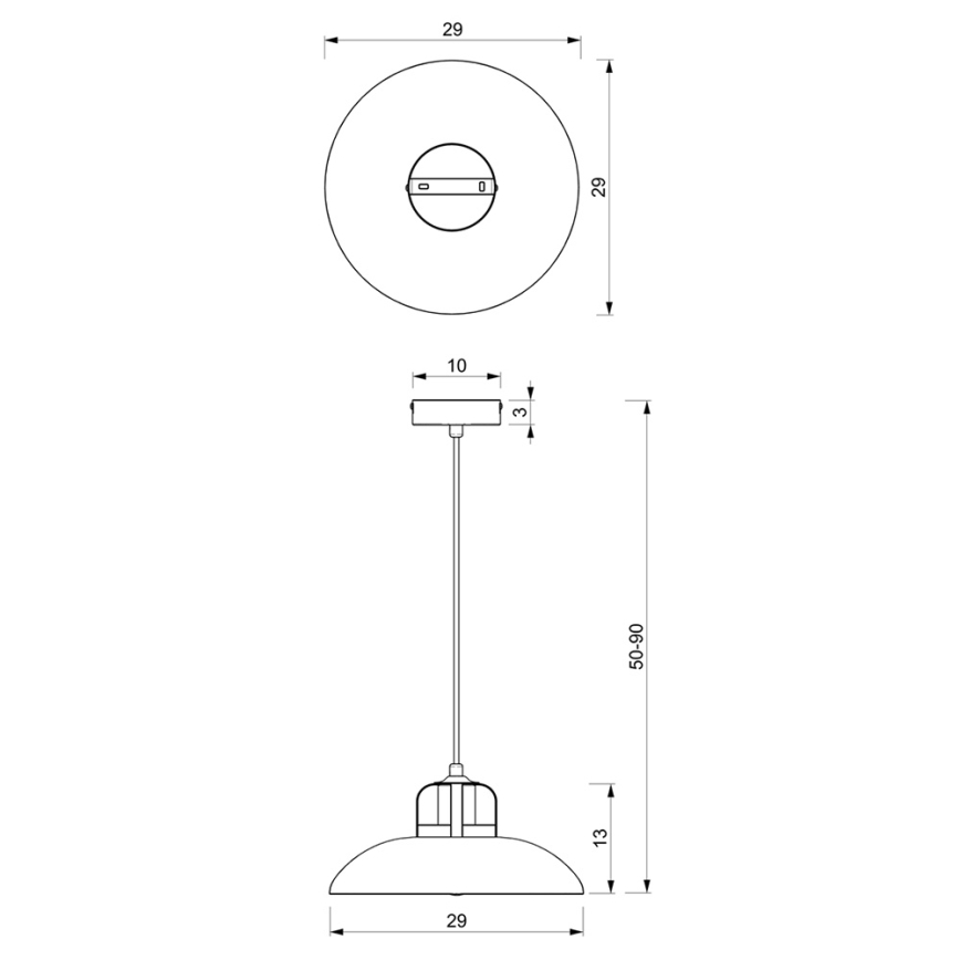 Candelabro suspenso FELIX 1xE27/60W/230V branco