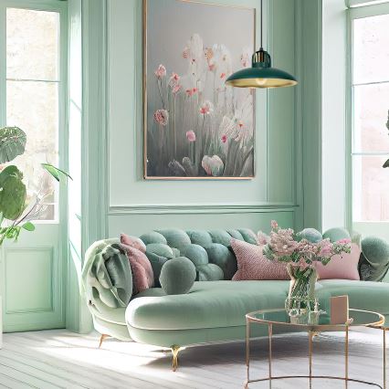 Candelabro suspenso FELIX 1xE27/60W/230V verde