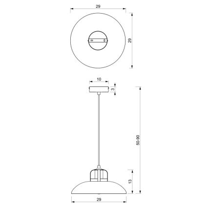 Candelabro suspenso FELIX 1xE27/60W/230V verde