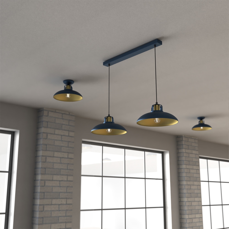 Candelabro suspenso FELIX 2xE27/60W/230V azul