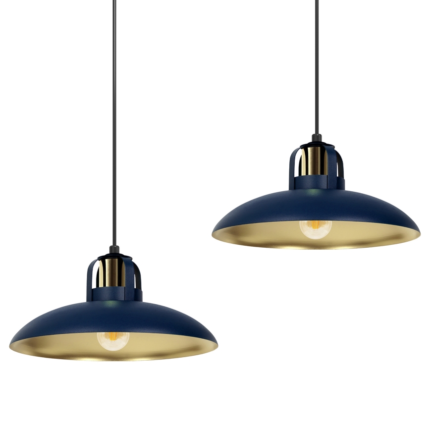 Candelabro suspenso FELIX 2xE27/60W/230V azul