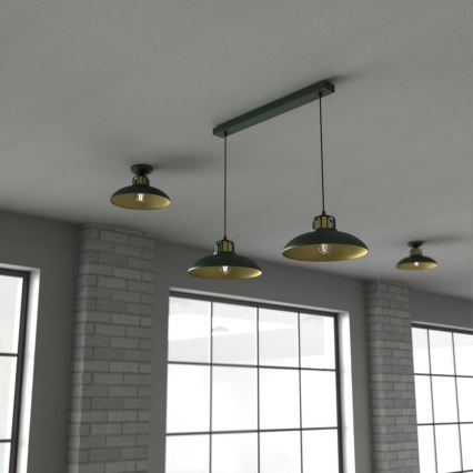 Candelabro suspenso FELIX 2xE27/60W/230V verde