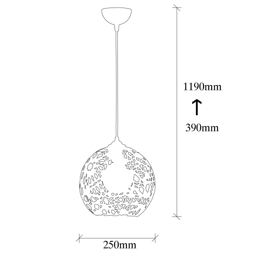 Candelabro suspenso FELLINI 1xE27/100W/230V