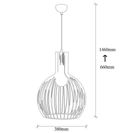 Candelabro suspenso FELLINI 1xE27/100W/230V