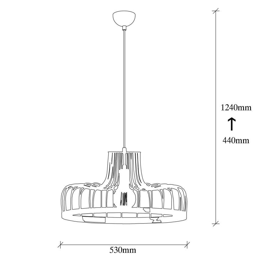 Candelabro suspenso FELLINI 1xE27/100W/230V