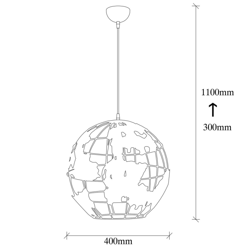 Candelabro suspenso FELLINI 1xE27/40W/230V