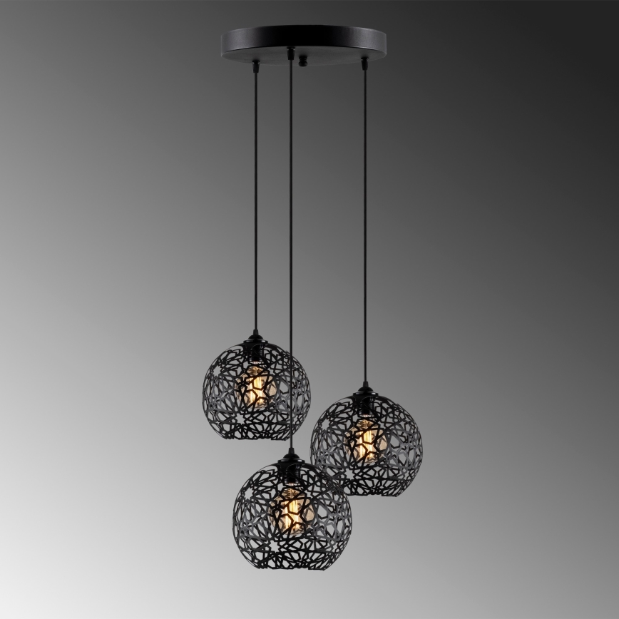 Candelabro suspenso FELLINI 3xE27/100W/230V