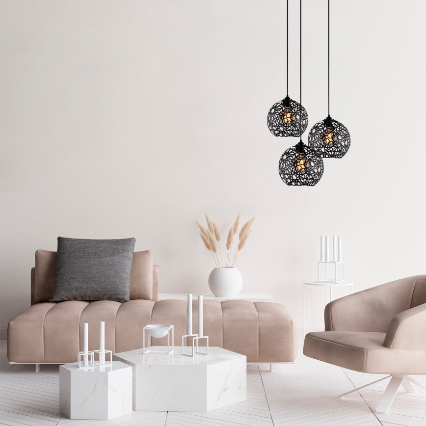 Candelabro suspenso FELLINI 3xE27/100W/230V