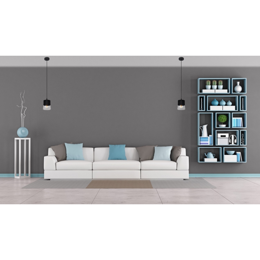 Candelabro suspenso FERGIE 1xE27/15W/230V preto