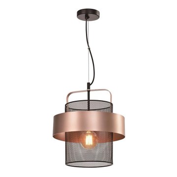 Candelabro suspenso FIBA 1xE27/60W/230V Rosa dourado/preto