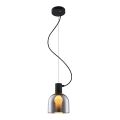 Candelabro suspenso FIRE 1xE27/9W/230V cinzento/preto