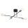 Candelabro suspenso FLAME 4xE27/60W/230V preto/cromado brilhante