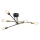 Candelabro suspenso FLAME 6xE27/60W/230V preto/dourado