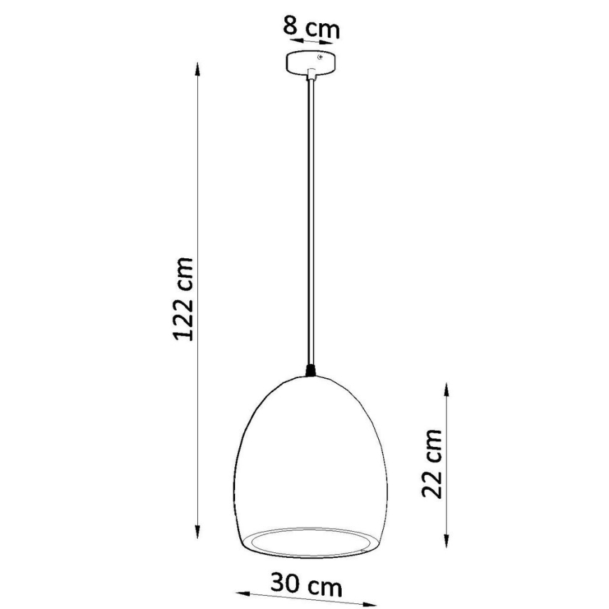 Candelabro suspenso FLAWIUSZ 1xE27/60W/230V