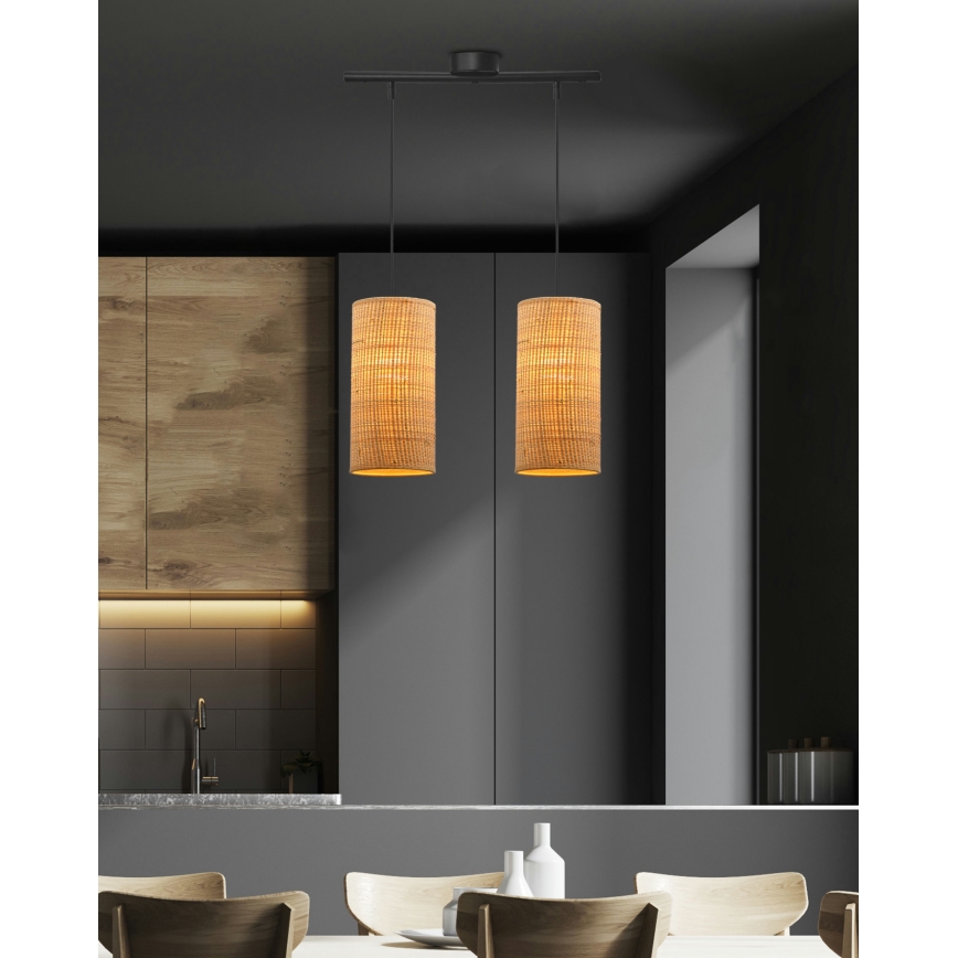Candelabro suspenso FLERI 2xE27/60W/230V vime