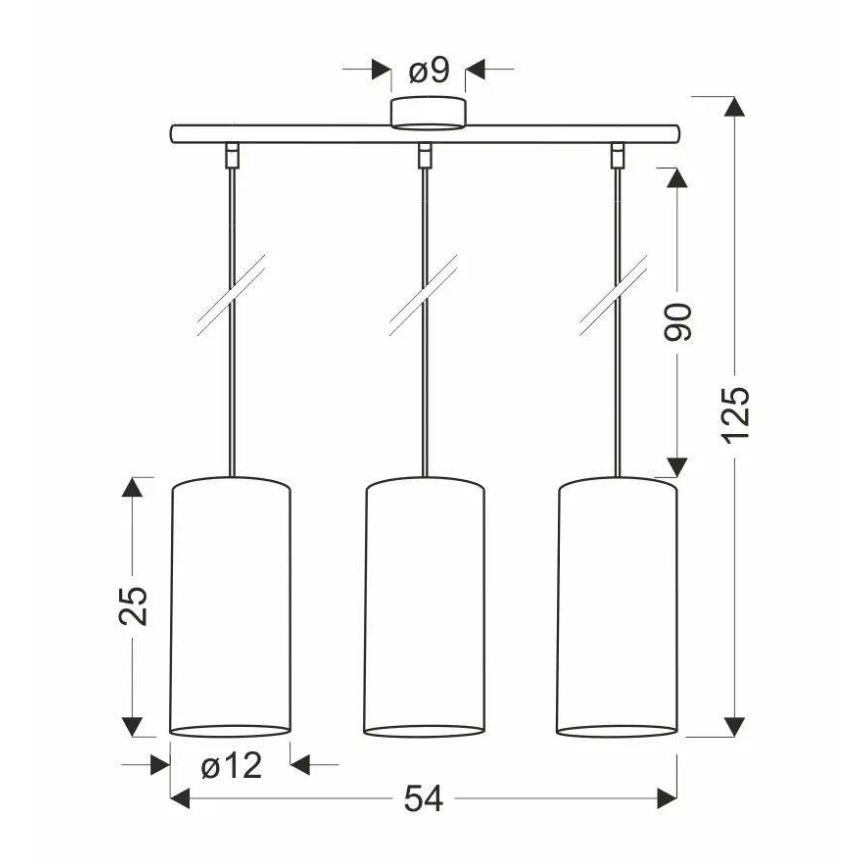 Candelabro suspenso FLERI 3xE27/60W/230V vime