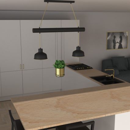 Candelabro suspenso FLORA 2xE27/60W/230V