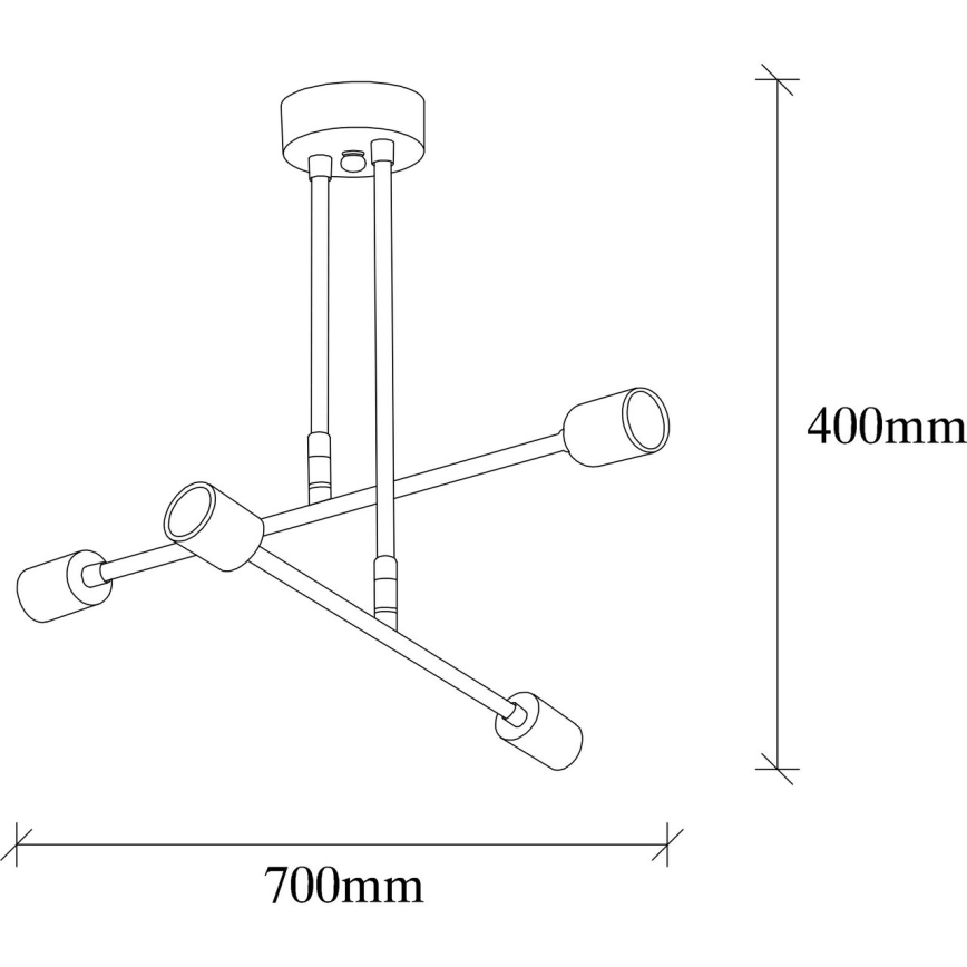 Candelabro suspenso FLOWER 4xE27/40W/230V