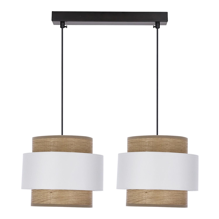 Candelabro suspenso FORNI 2xE27/40W/230V castanho/branco