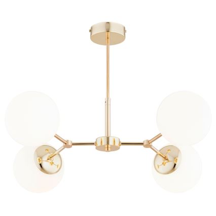 Candelabro suspenso FOTON  4xE14/40W/230V dourado/branco