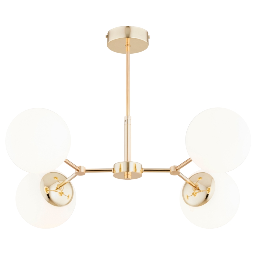 Candelabro suspenso FOTON  4xE14/40W/230V dourado/branco