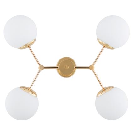 Candelabro suspenso FOTON  4xE14/40W/230V dourado/branco
