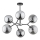 Candelabro suspenso FOTON  6xE14/40W/230V preto/cinzento