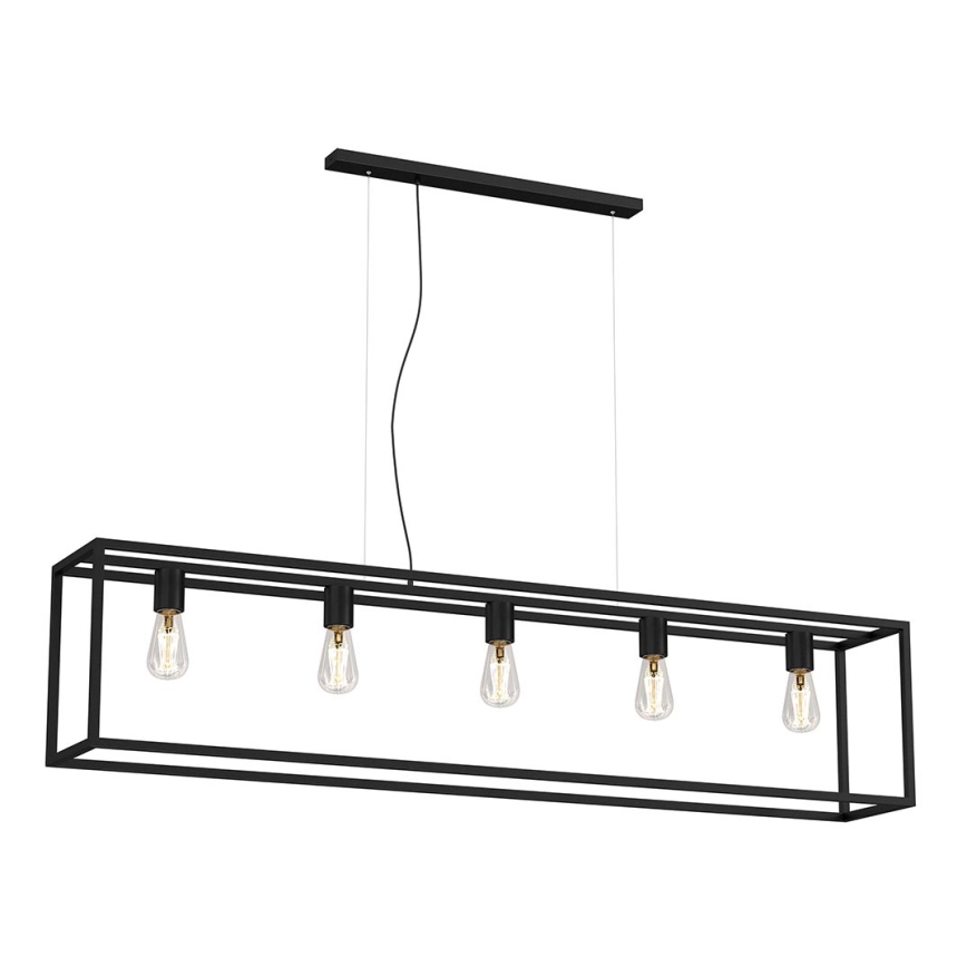 Candelabro suspenso FRAME 5xE27/60W/230V preto