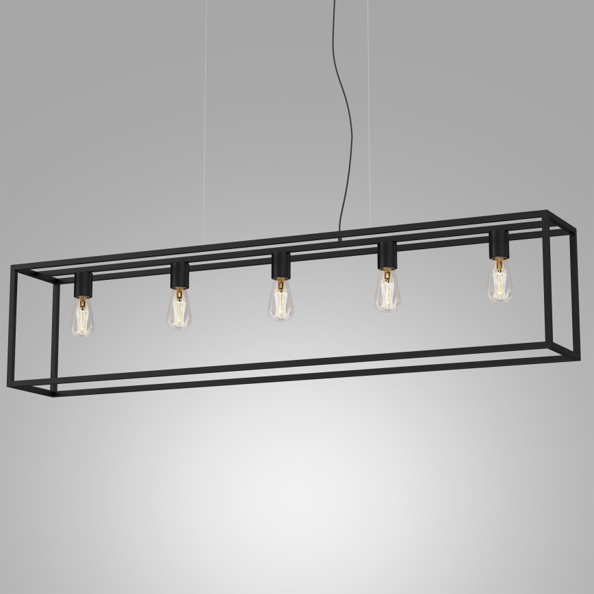 Candelabro suspenso FRAME 5xE27/60W/230V preto
