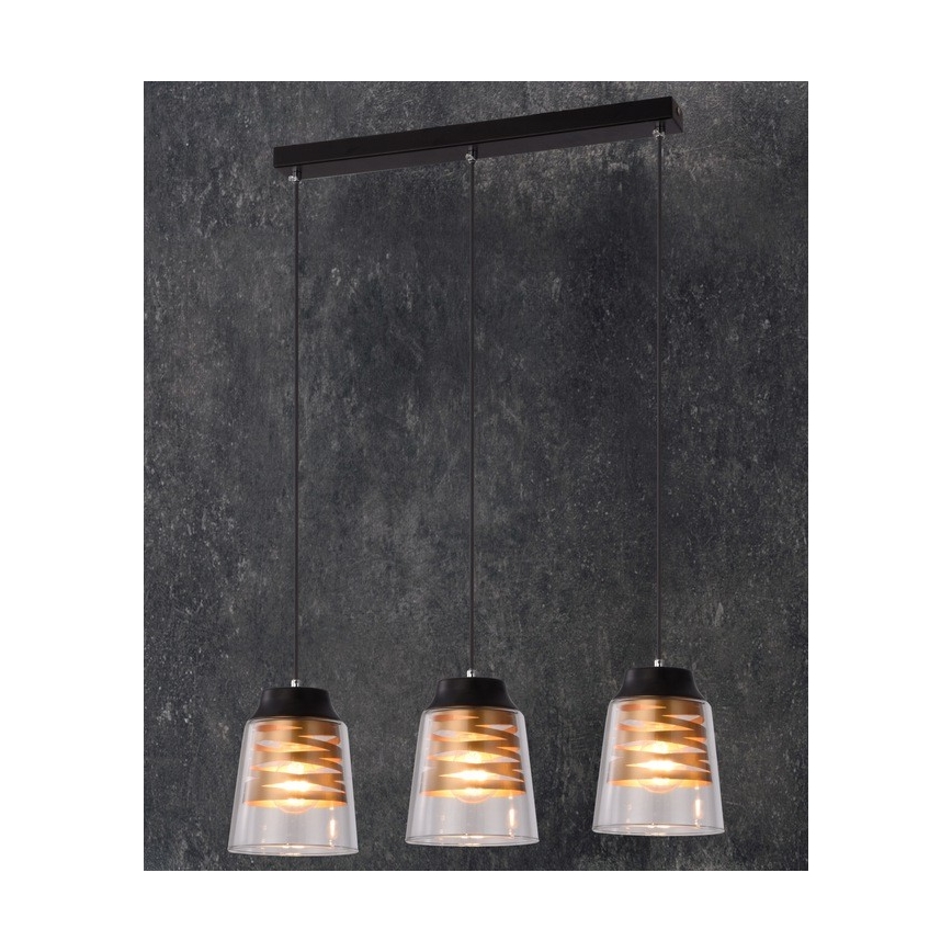 Candelabro suspenso FRESNO 3xE27/60W/230V