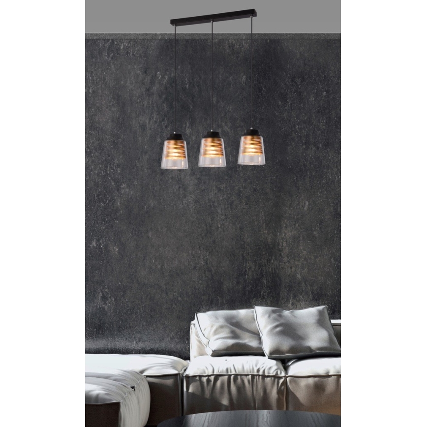 Candelabro suspenso FRESNO 3xE27/60W/230V