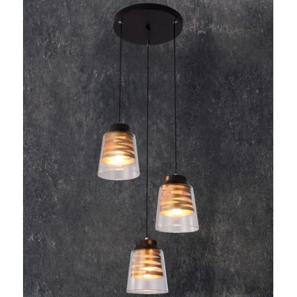 Candelabro suspenso FRESNO 3xE27/60W/230V