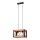 Candelabro suspenso FRIDA 2xE27/60W/230V preto/castanho faia
