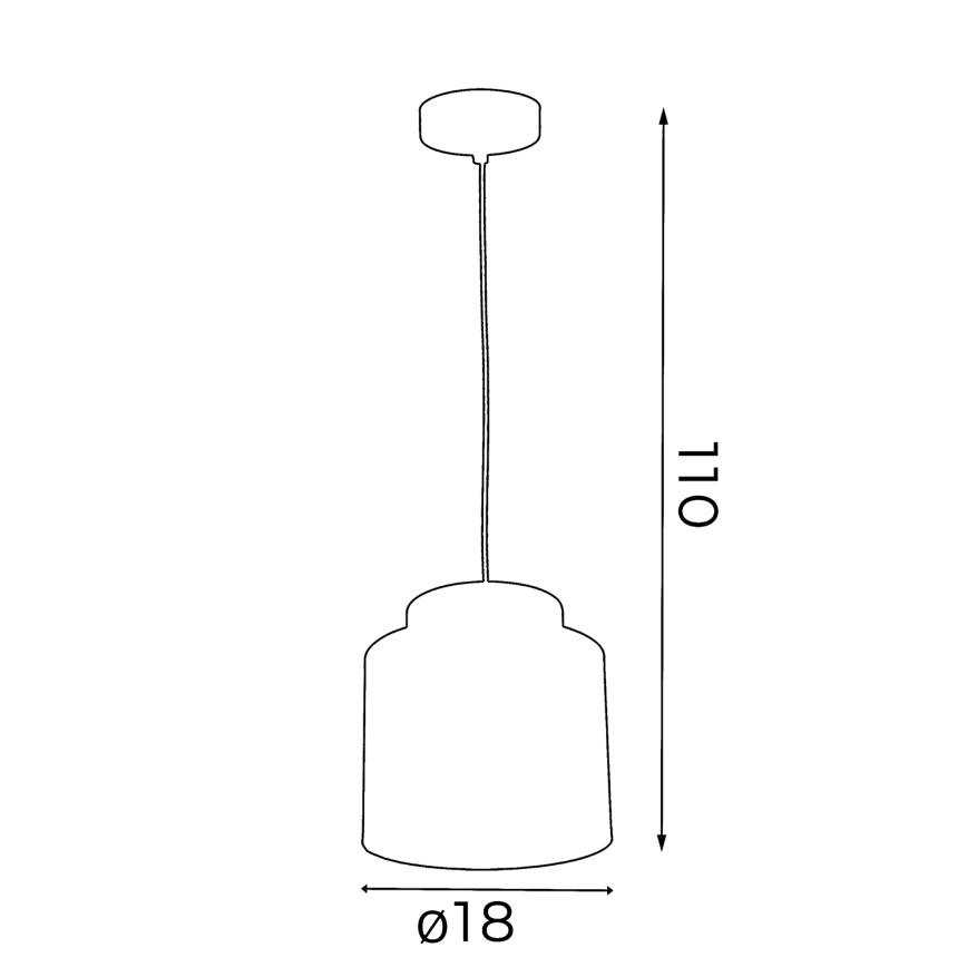 Candelabro suspenso FRODI 1xE27/60W/230V preto