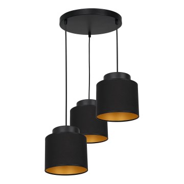 Candelabro suspenso FRODI 3xE27/60W/230V preto redondo