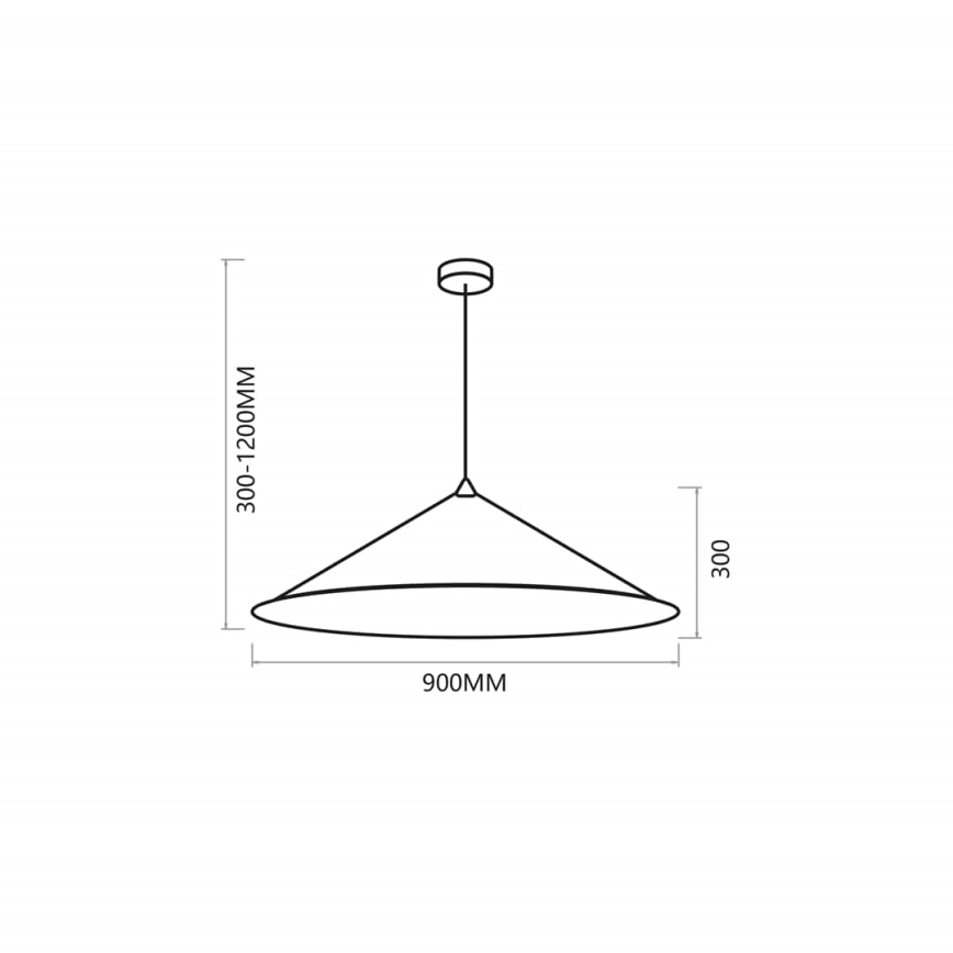 Candelabro suspenso FUJI 1xE27/60W/230V diâmetro 90 cm preto/dourada