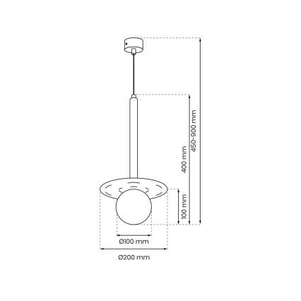 Candelabro suspenso FUTURA 1xG9/7W/230V preto